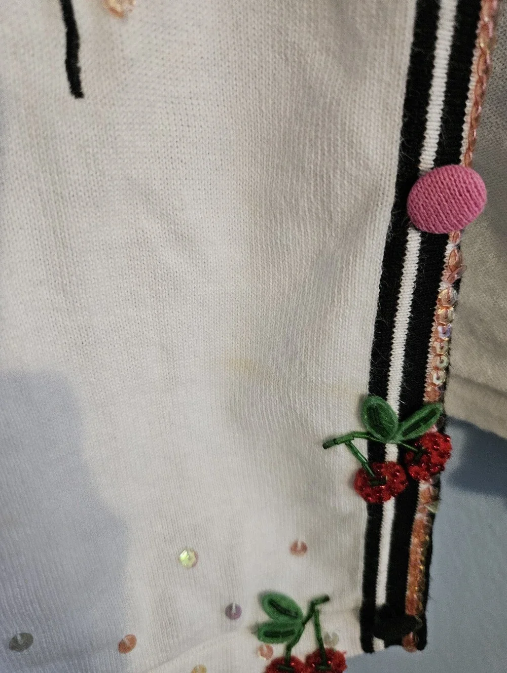 Jack B. Quick White Embellished Flamingo Cardigan